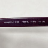 【6kc2065】シャネル サングラス 5138 プラスチック パープル シルバー金具【中古】レディース