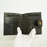 【6kc2067】シャネル 財布 ビコローレ ラムスキン ブラック ゴールド金具【中古】レディース