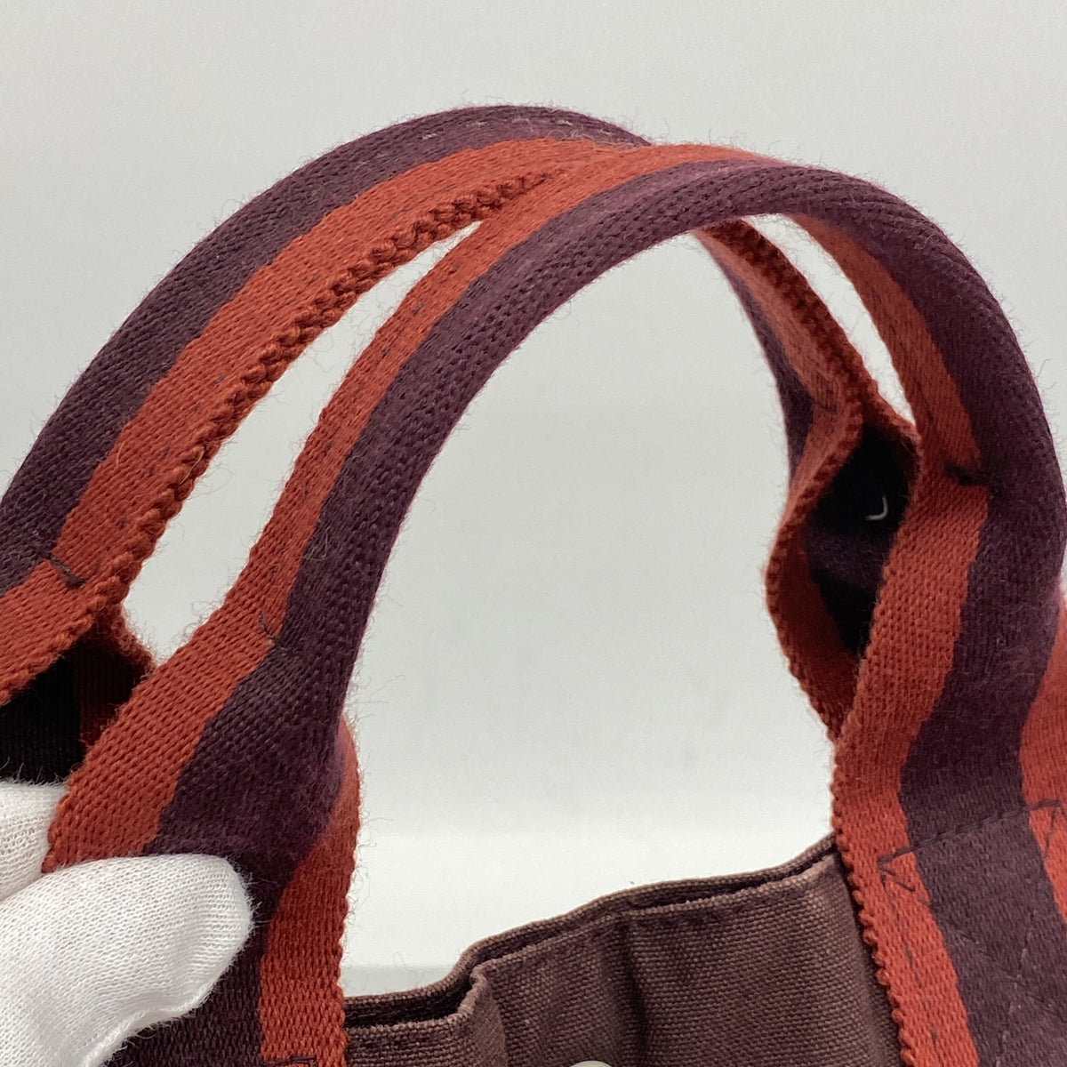 【6kc2076】エルメス トートバッグ フールトゥMM キャンバス ボルドー シルバー金具【中古】メンズ レディース ユニセックス
