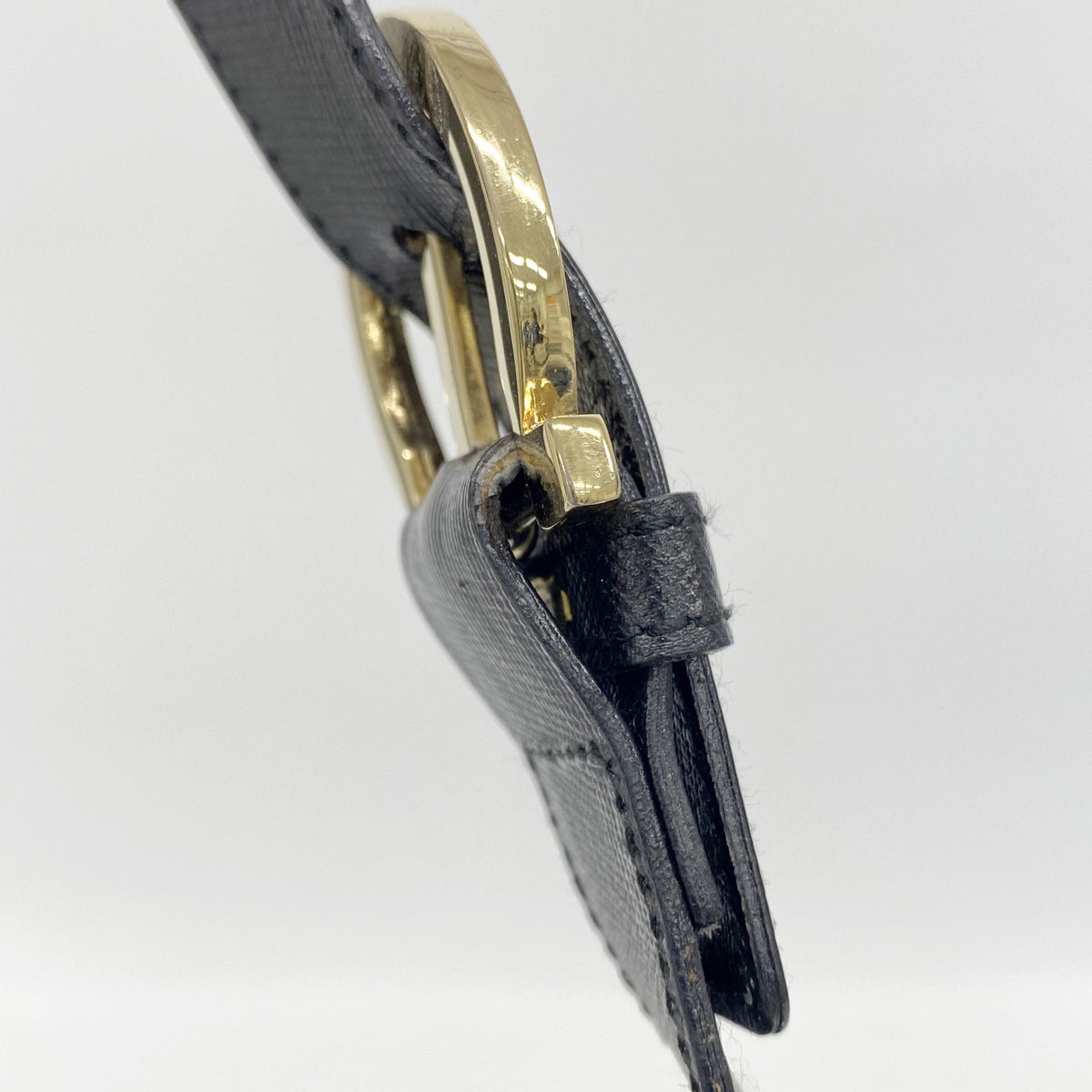 【6kc2089】サルヴァトーレフェラガモ ショルダーバッグ ガンチーニ レザー ブラック ゴールド金具【中古】レディース