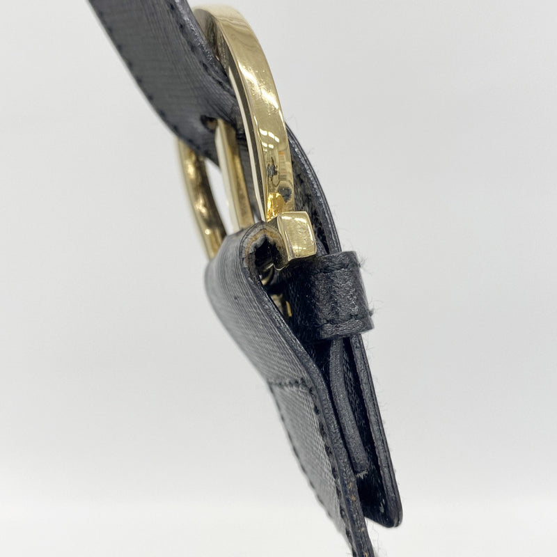 【6kc2089】サルヴァトーレフェラガモ ショルダーバッグ ガンチーニ レザー ブラック ゴールド金具【中古】レディース