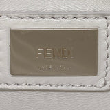 【6kc2090】フェンディ ハンドバッグ ピーカブー レザー ホワイト シルバー金具【中古】レディース