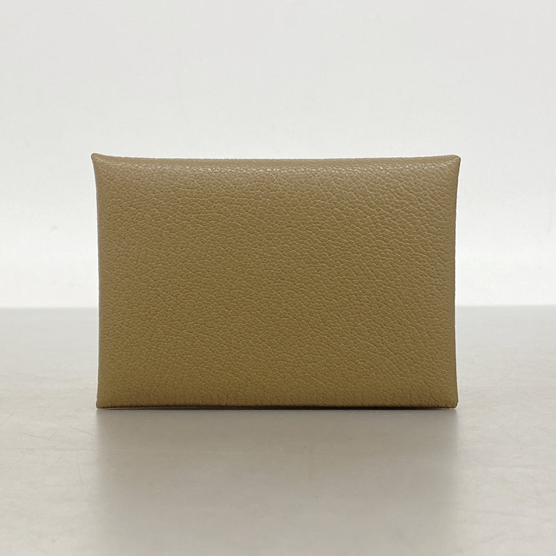 【6kc2106】エルメス コインケース カルヴィデュオ シェブルミゾル エトゥープ シルバー金具 U刻印【中古】メンズ レディース ユニセックス