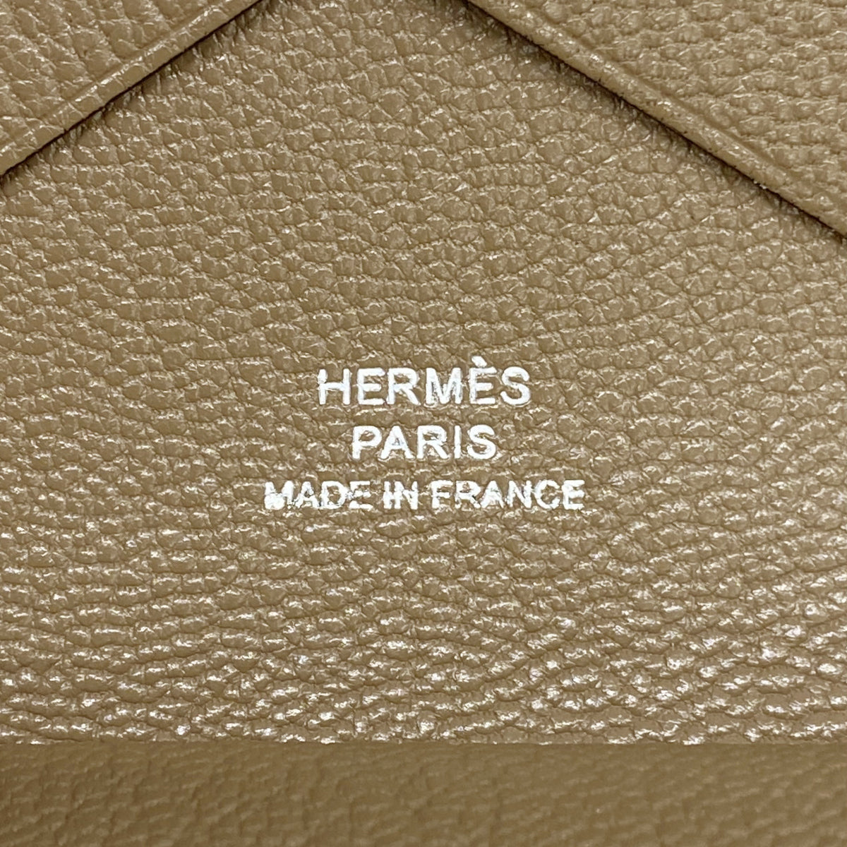 【6kc2106】エルメス コインケース カルヴィデュオ シェブルミゾル エトゥープ シルバー金具 U刻印【中古】メンズ レディース ユニセックス