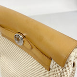 【6kc2108】エルメス ショルダーバッグ エールバッグTPM トワルGM ナチュラル シルバー金具 □I刻印【中古】レディース