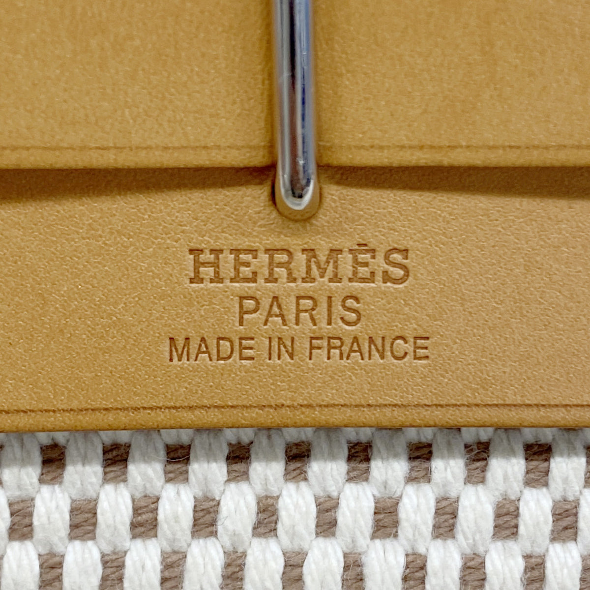 【6kc2108】エルメス ショルダーバッグ エールバッグTPM トワルGM ナチュラル シルバー金具 □I刻印【中古】レディース