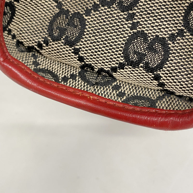 【6kc2112】グッチ ハンドバッグ GGキャンバス/ジャッキー 002 1068 キャンバス ベージュ レッド シャンパンゴールド金具【中古】レディース