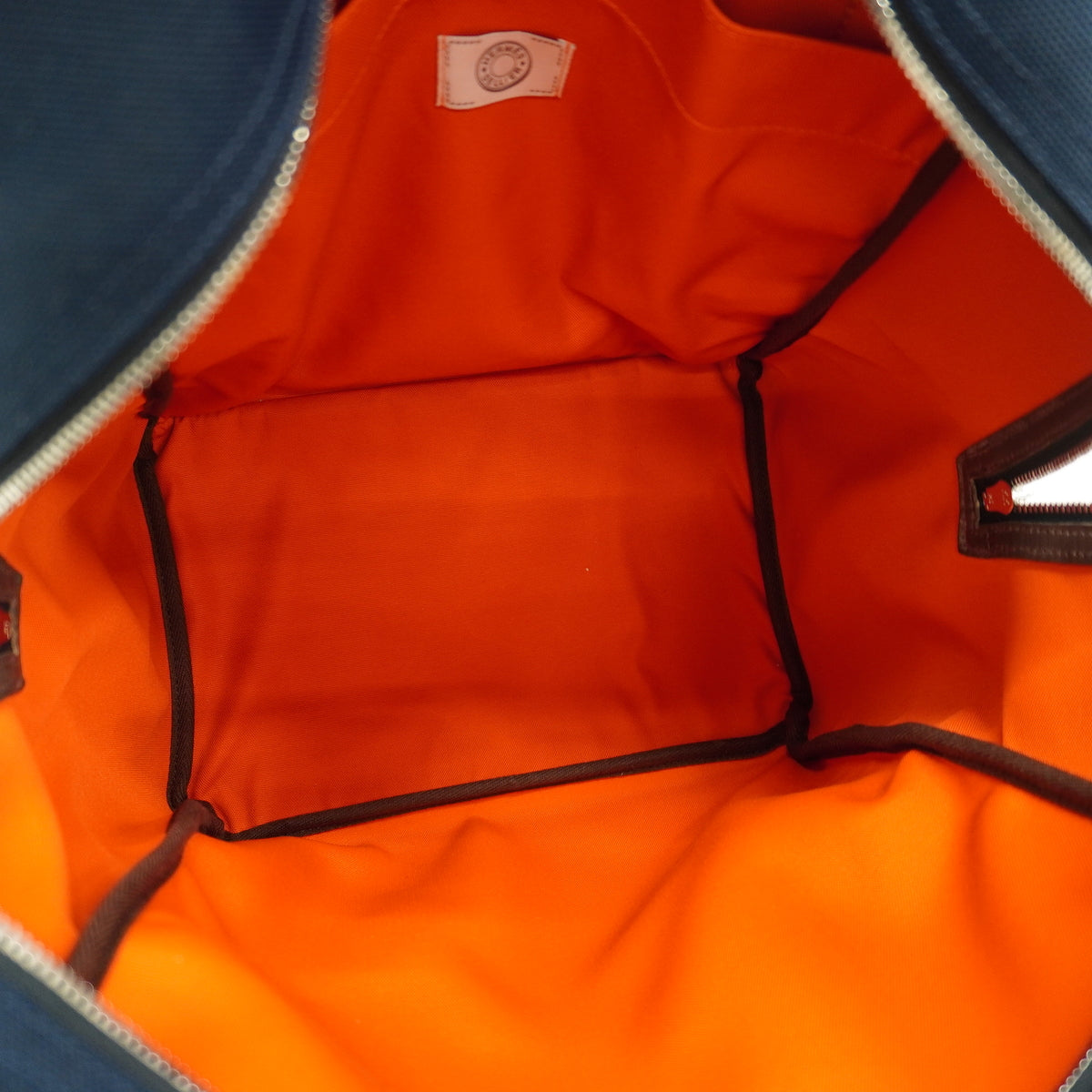 【6kc2139】エルメス リュック・デイパック サックドパンサージュ キャンバス ネイビー シルバー金具【中古】メンズ レディース ユニセックス