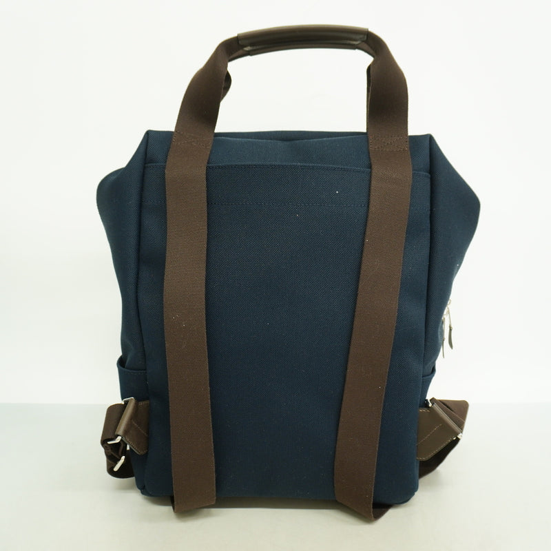【6kc2139】エルメス リュック・デイパック サックドパンサージュ キャンバス ネイビー シルバー金具【中古】メンズ レディース ユニセックス
