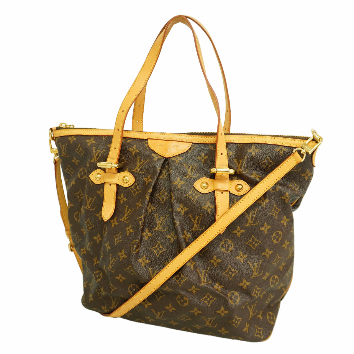 【6kc2142】ルイヴィトン ハンドバッグ モノグラム パレルモGM M40146 ブラウン 2wayバッグ【中古】レディース