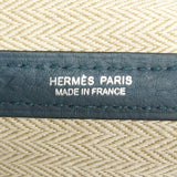 【6kc2157】エルメス トートバッグ ガーデンパーティPM カントリー ブルートンペット シルバー金具 □R刻印【中古】レディース