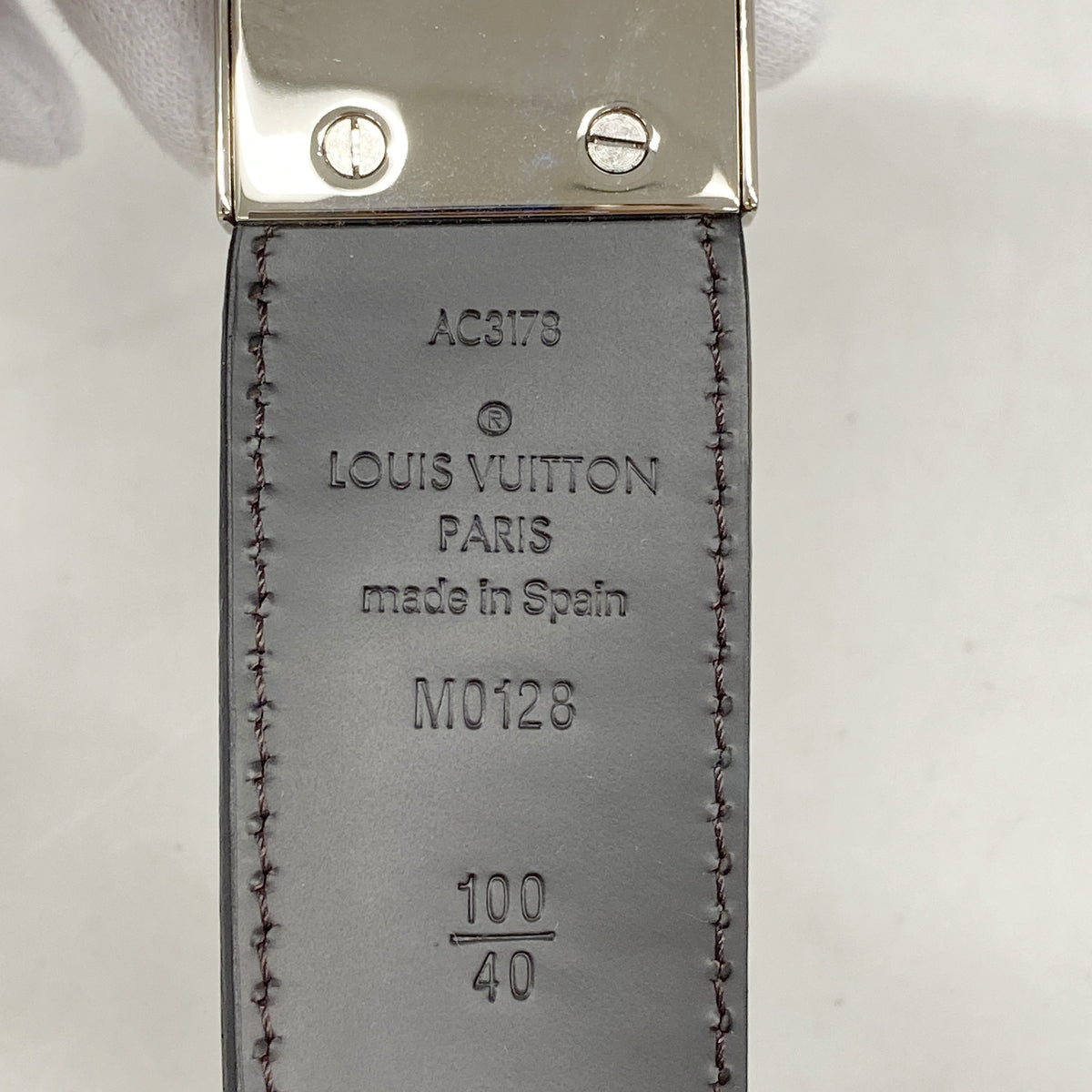 【6kc2173】ルイヴィトン ベルト エピ サンチュールスレンダーリバーシブル M0128 ノワール【中古】メンズ