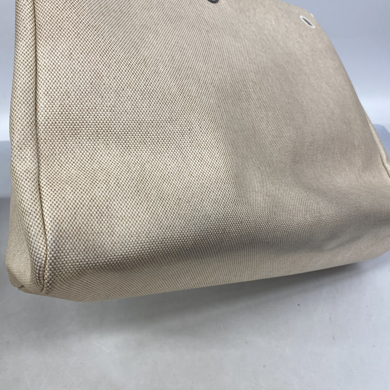 【6kc2182】エルメス ハンドバッグ エールバッグMM トワルアッシュ ナチュラル シルバー金具 □C刻印 2wayバッグ【中古】メンズ レディース ユニセックス