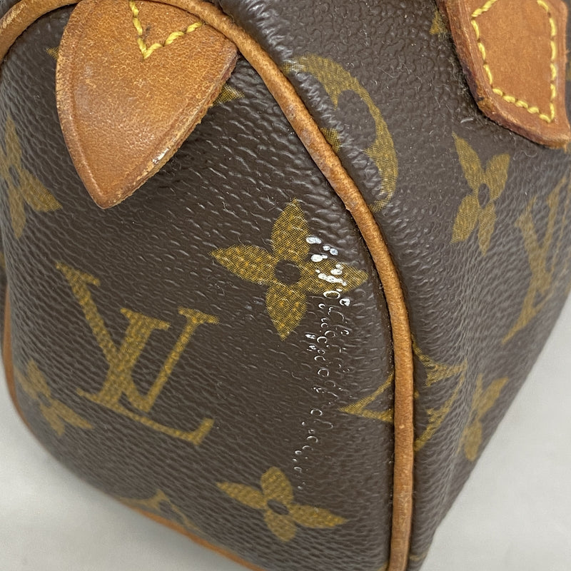 【6kc2185】ルイヴィトン ハンドバッグ モノグラム ミニスピーディ M41534 ブラウン【中古】レディース