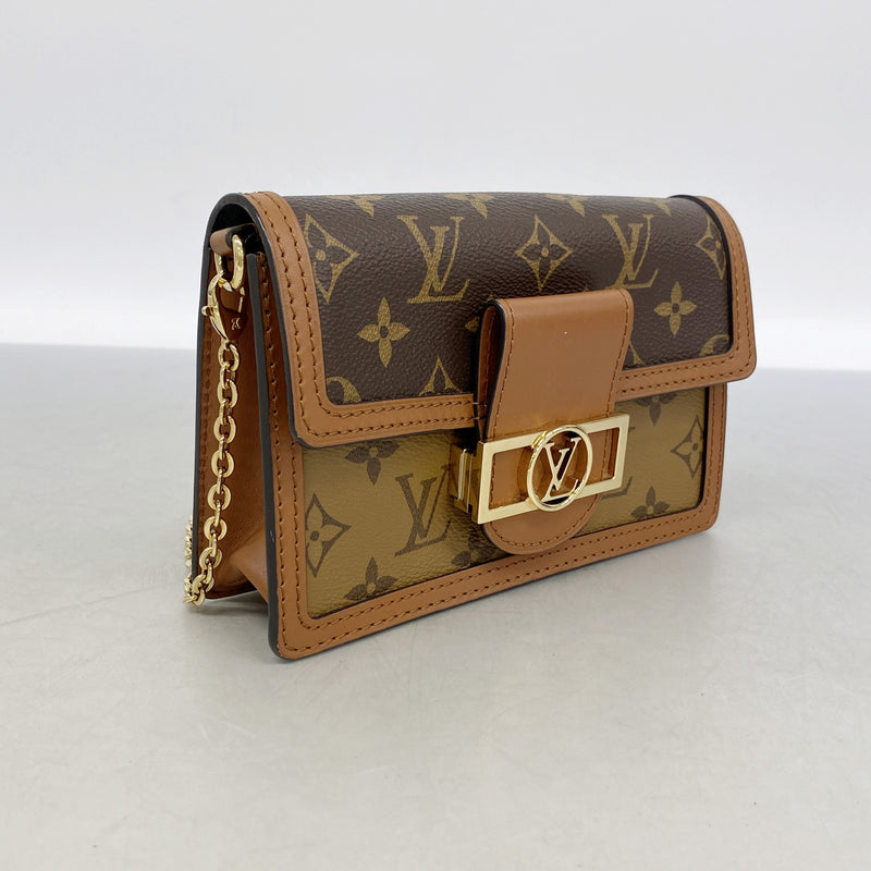 【6kc2191】ルイヴィトン ショルダーバッグ モノグラム･リバース ポルトフォイユドーフィーヌ M68746 ブラウン【中古】レディース