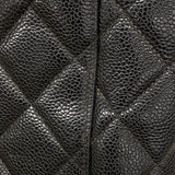 【6kc2193】シャネル トートバッグ 復刻トート キャビアスキン ブラック シルバー金具【中古】レディース