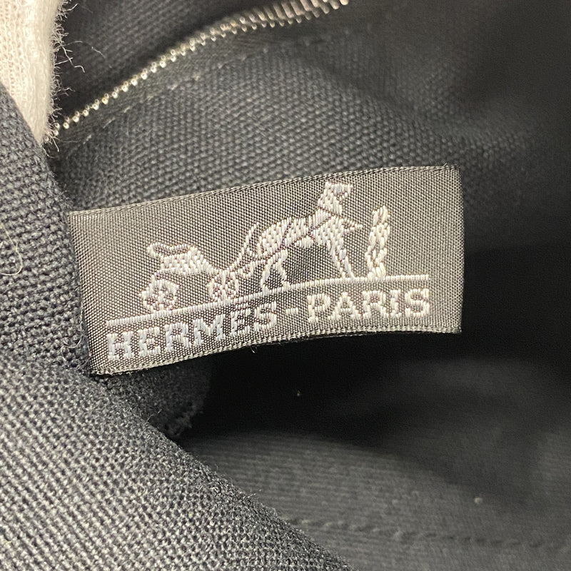【6kc2205】エルメス ハンドバッグ フールトゥPM キャンバス ブラック シルバー金具【中古】レディース