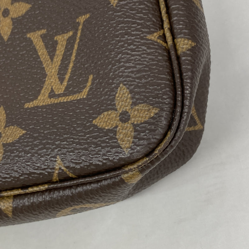 【6kc2211】ルイヴィトン ポーチ モノグラム ミニポシェットアクセソワール M58009 ブラウン【中古】レディース