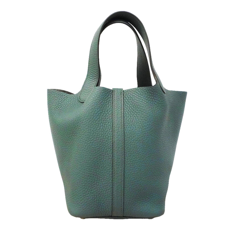 【6kc2212】エルメス ハンドバッグ ピコタンロックPM トリヨンクレマンス ブルーオラージュ シルバー金具 Z刻印【中古】レディース