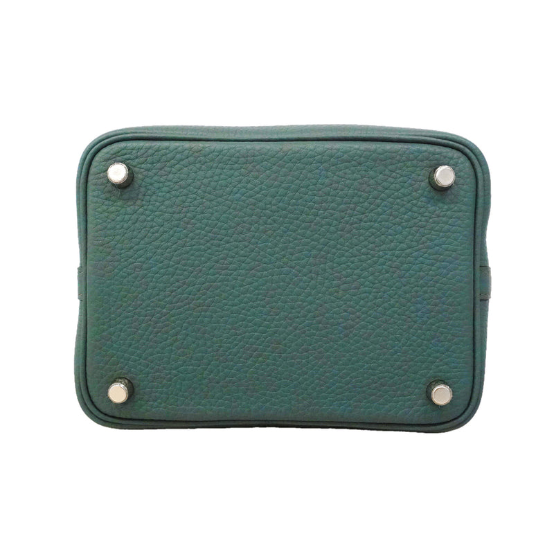 【6kc2212】エルメス ハンドバッグ ピコタンロックPM トリヨンクレマンス ブルーオラージュ シルバー金具 Z刻印【中古】レディース