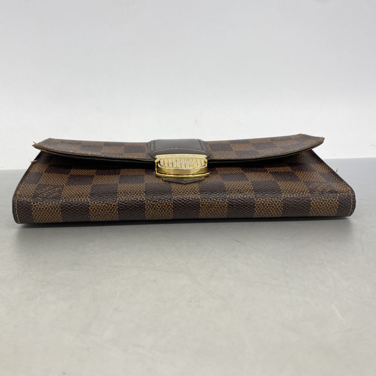 【6kc2224】ルイヴィトン 長財布 ダミエ ポルトフォイユシスティナ N61747 エベヌ【中古】レディース