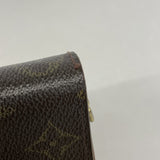 【6kc2225】ルイヴィトン 財布 モノグラム コンパクトジップ M61667 ブラウン【中古】レディース