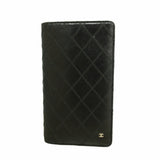 【6kc2230】シャネル 長財布 ビコローレ ラムスキン ブラック シルバー金具【中古】レディース