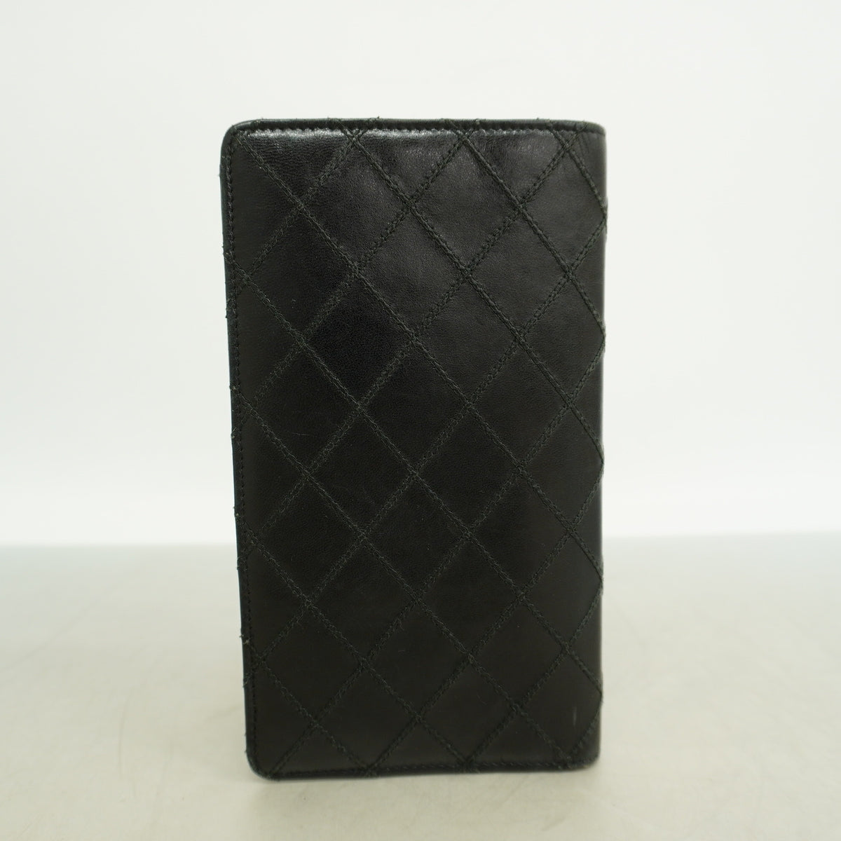 【6kc2230】シャネル 長財布 ビコローレ ラムスキン ブラック シルバー金具【中古】レディース