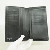 【6kc2230】シャネル 長財布 ビコローレ ラムスキン ブラック シルバー金具【中古】レディース