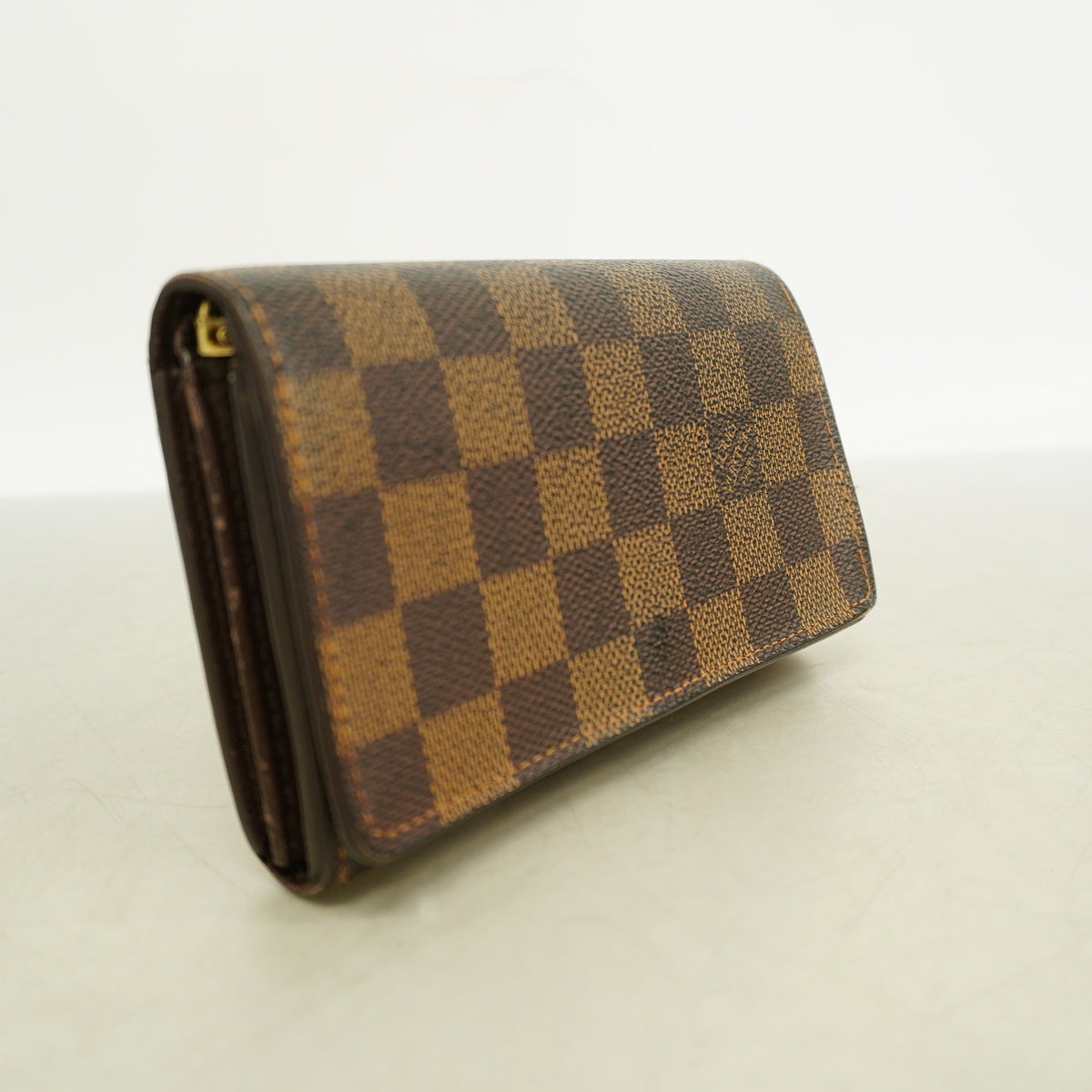 【6kc2246】ルイヴィトン 財布 ダミエ ポルトフォイユトレゾール N61736 エベヌ【中古】メンズ レディース ユニセックス