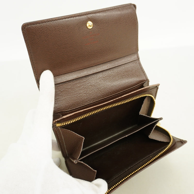 【6kc2246】ルイヴィトン 財布 ダミエ ポルトフォイユトレゾール N61736 エベヌ【中古】メンズ レディース ユニセックス