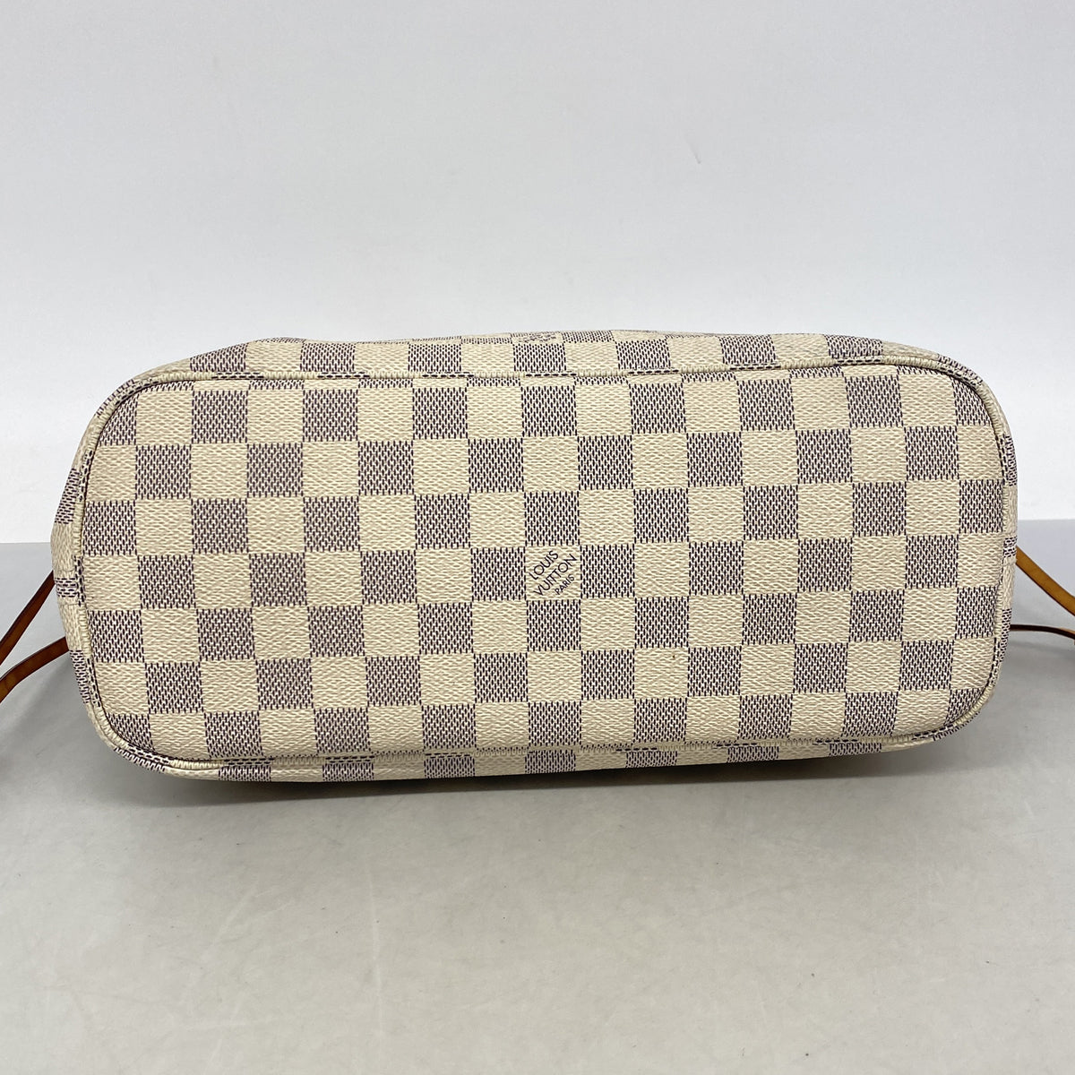 【6kc2263】ルイヴィトン トートバッグ ダミエ・アズール ネヴァーフルPM N51110 ホワイト【中古】レディース
