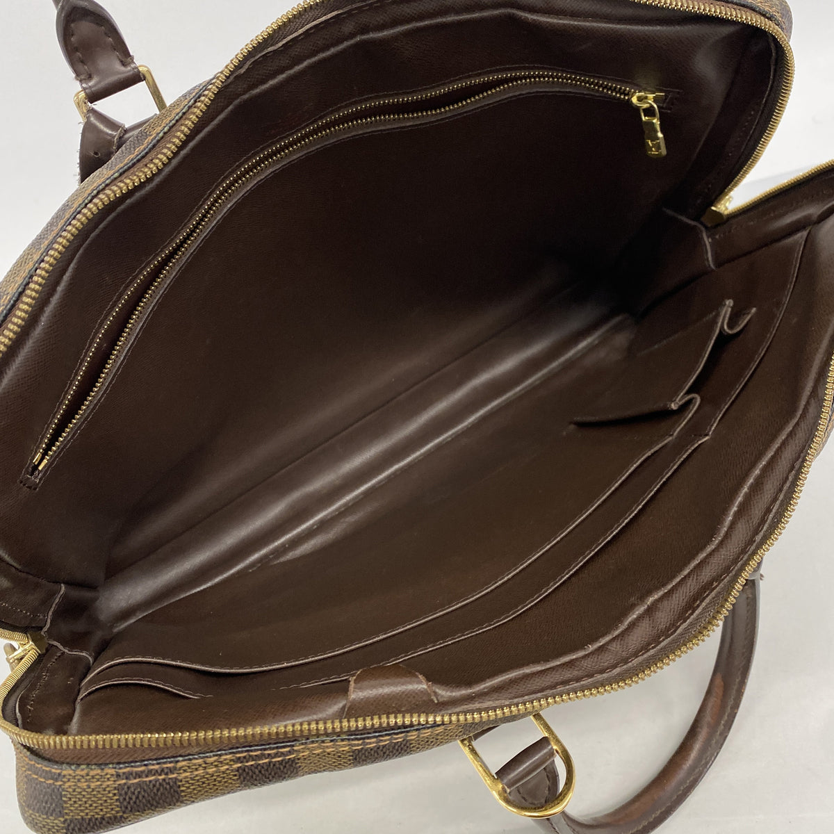 【6kc2265】ルイヴィトン ブリーフケース ダミエ ポルトドキュマンヴォワヤージュ N41124 エベヌ【中古】メンズ
