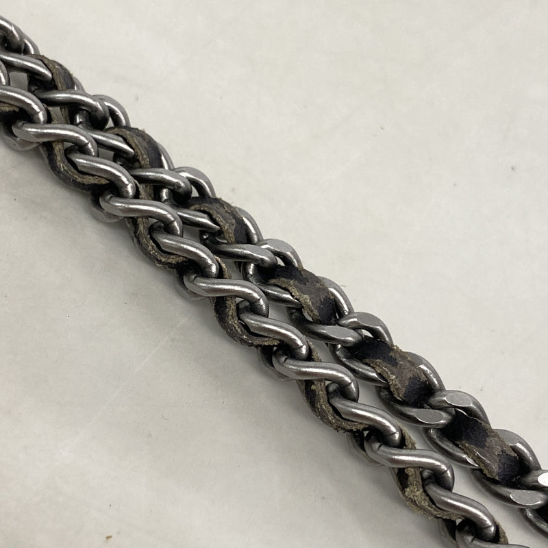 【6kc2281】シャネル ショルダーバッグ チョコバー チェーンショルダー デニム ブルー シルバー金具【中古】レディース