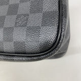 【6kc2289】ルイヴィトン クラッチバッグ ダミエ・グラフィット トワレポーチ N47625 ブラック グレー【中古】メンズ