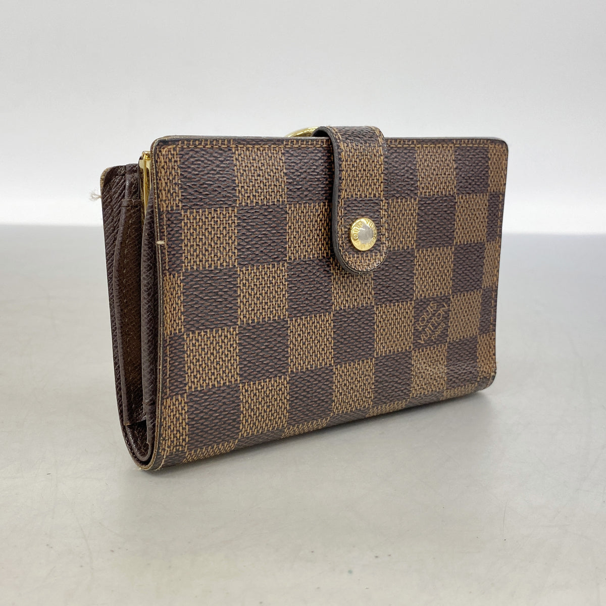 【6kc2354】ルイヴィトン 財布 ダミエ ポルトフォイユヴィエノワ N61674 エベヌ【中古】レディース