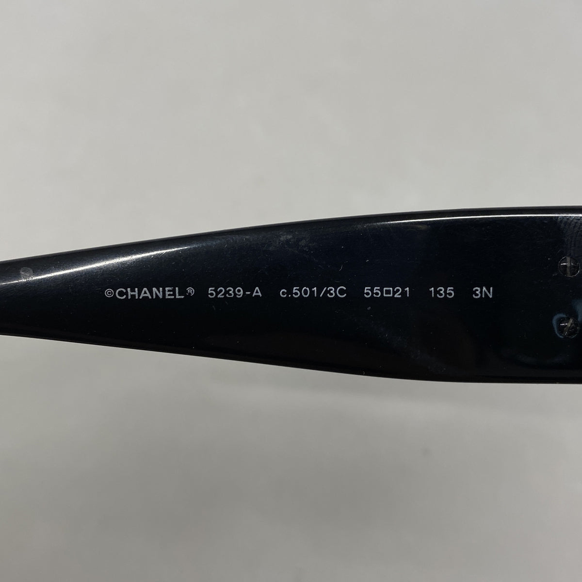 【6kc2362】シャネル サングラス 5239-A プラスチック ブラック シルバー金具【中古】レディース