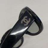 【6kc2362】シャネル サングラス 5239-A プラスチック ブラック シルバー金具【中古】レディース