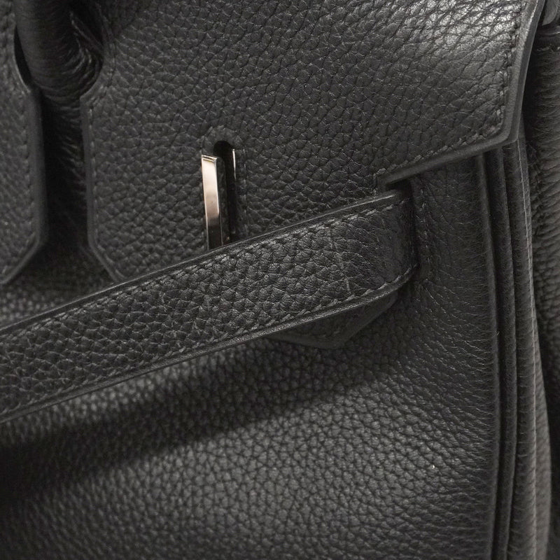 【6kc2365-h】エルメス ハンドバッグ バーキン30 トゴ ブラック シルバー金具 □G刻印【中古】レディース