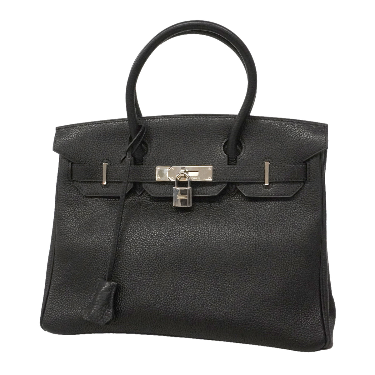 【6kc2365-h】エルメス ハンドバッグ バーキン30 トゴ ブラック シルバー金具 □G刻印【中古】レディース