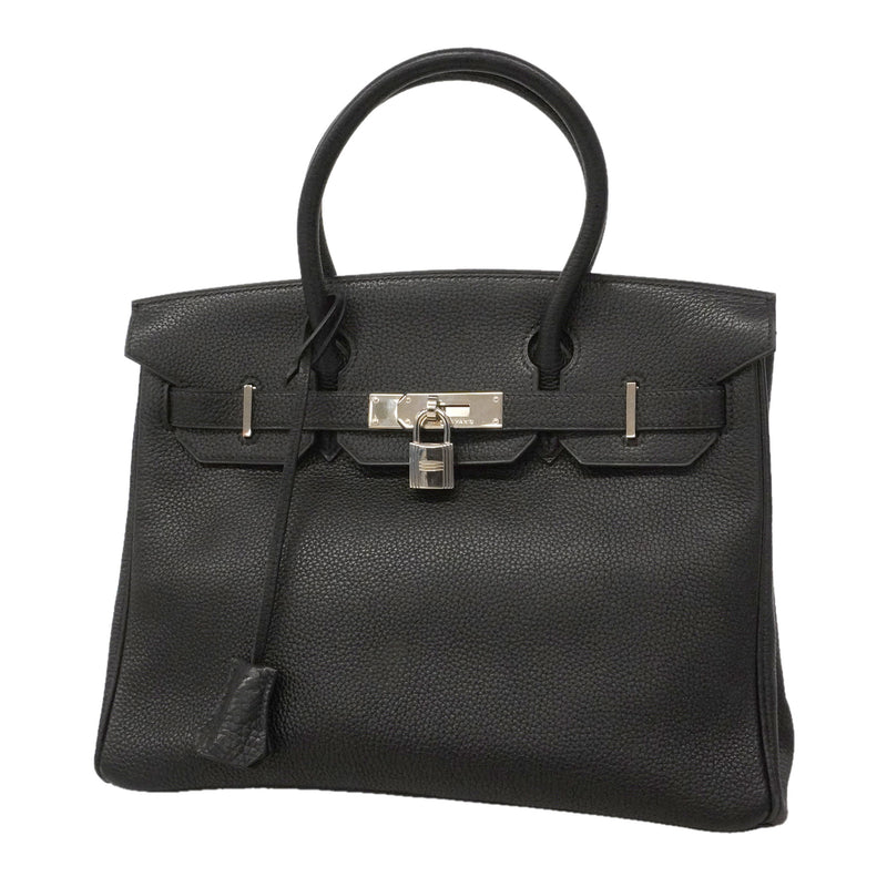 【6kc2365-h】エルメス ハンドバッグ バーキン30 トゴ ブラック シルバー金具 □G刻印【中古】レディース