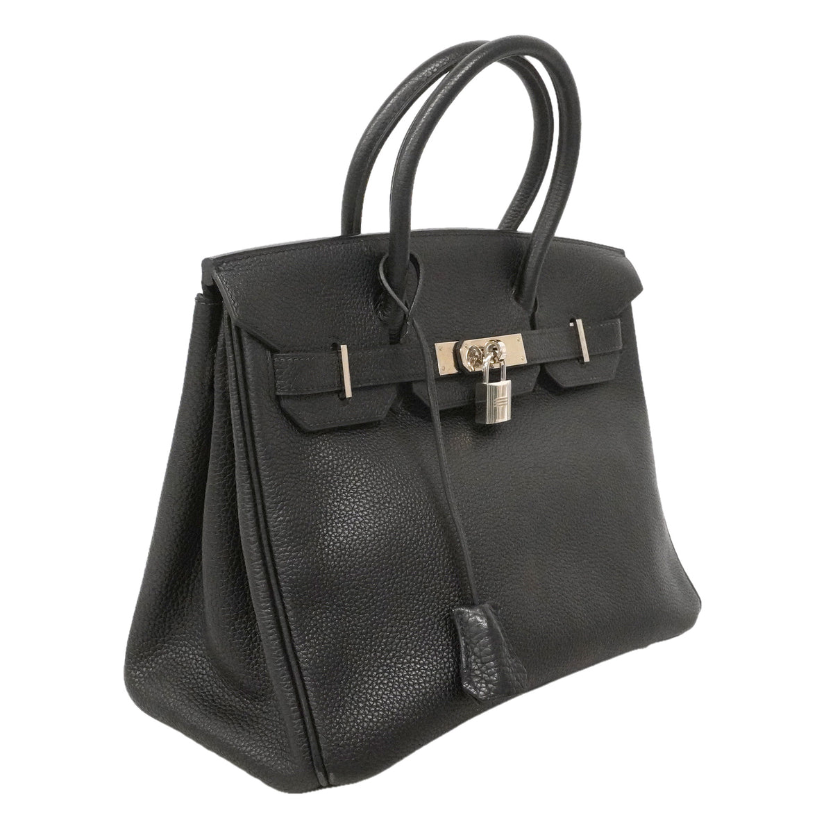 【6kc2365-h】エルメス ハンドバッグ バーキン30 トゴ ブラック シルバー金具 □G刻印【中古】レディース