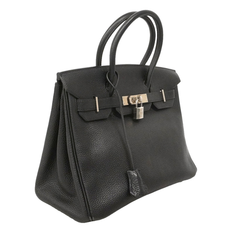 【6kc2365-h】エルメス ハンドバッグ バーキン30 トゴ ブラック シルバー金具 □G刻印【中古】レディース