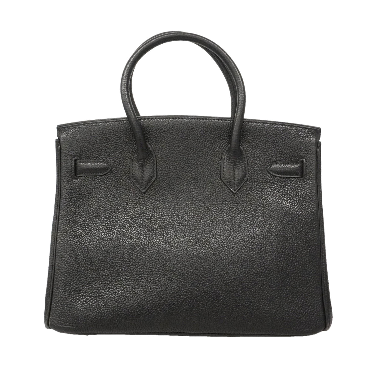 【6kc2365-h】エルメス ハンドバッグ バーキン30 トゴ ブラック シルバー金具 □G刻印【中古】レディース