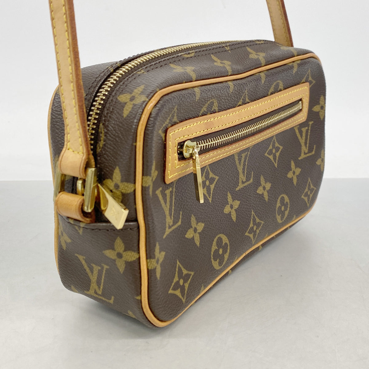 【6kc2373】ルイヴィトン ショルダーバッグ モノグラム ポシェットシテ M51183 ブラウン【中古】レディース