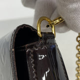 【6kc2375】ルイヴィトン ショルダーウォレット ヴェルニ ポシェットフェリシー M61267 アマラント【中古】レディース