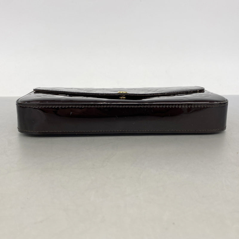 【6kc2375】ルイヴィトン ショルダーウォレット ヴェルニ ポシェットフェリシー M61267 アマラント【中古】レディース