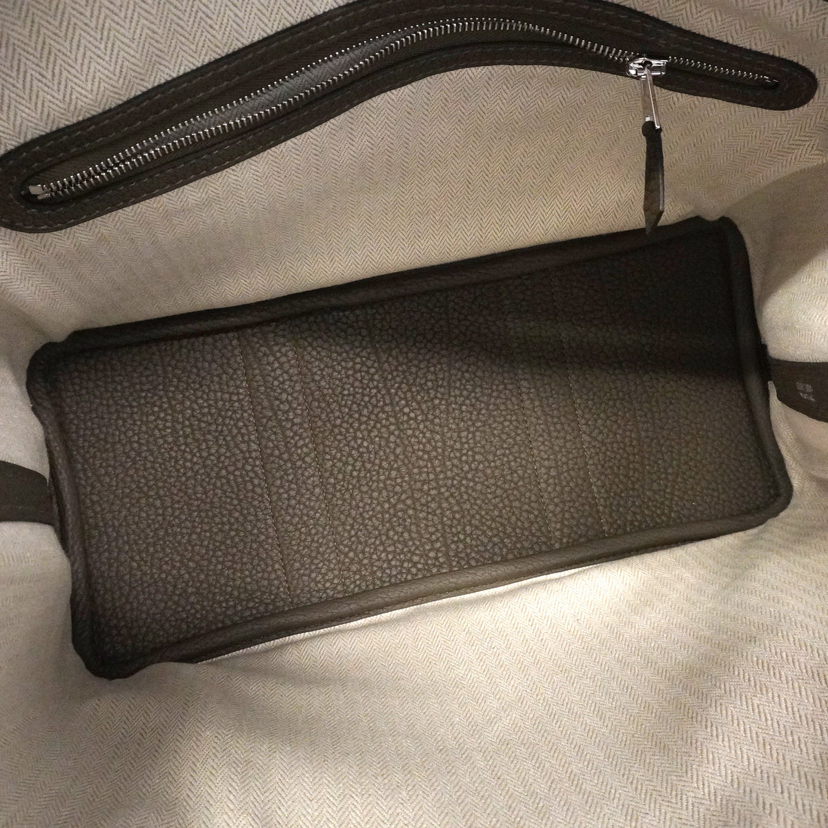 【6kc2399】エルメス トートバッグ ガーデンパーティTPM ネゴンダ ヴェールロデン シルバー金具 G刻印【中古】レディース
