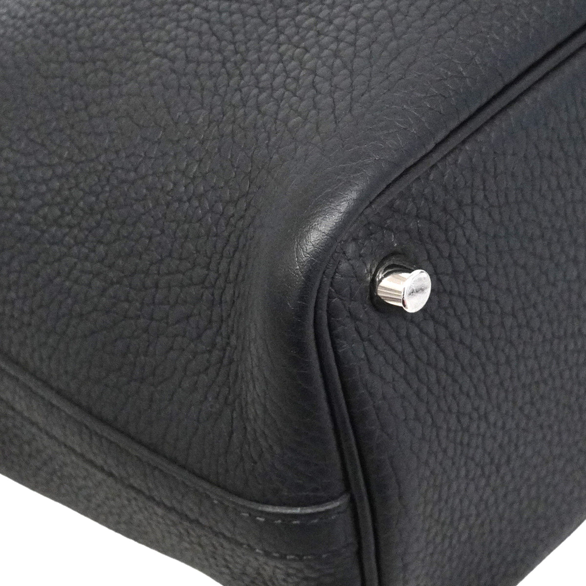 【6kc2400】エルメス ハンドバッグ ピコタンロックPM トリヨンクレマンス ブラック シルバー金具 W刻印【中古】レディース