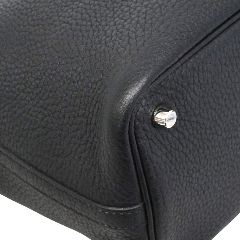 【6kc2400】エルメス ハンドバッグ ピコタンロックPM トリヨンクレマンス ブラック シルバー金具 W刻印【中古】レディース